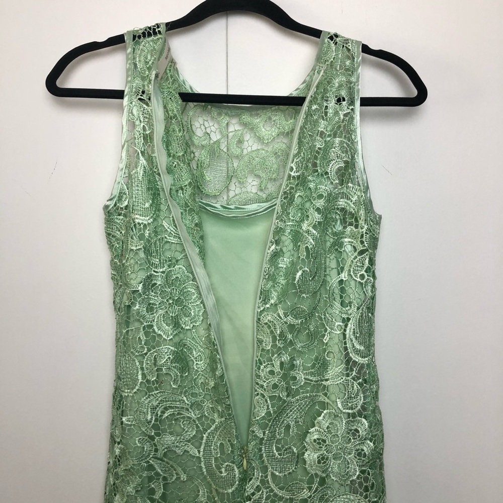 Fun 2 Fun Sleeveless Mint Lace Cocktail Dress - Picture 7 of 8